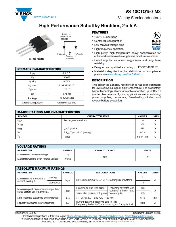 VS-10CTQ150-M3