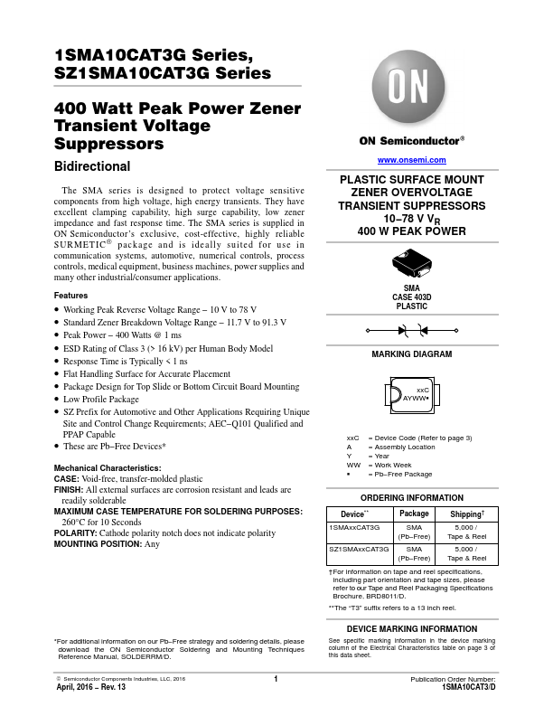 1SMA40CAT3G