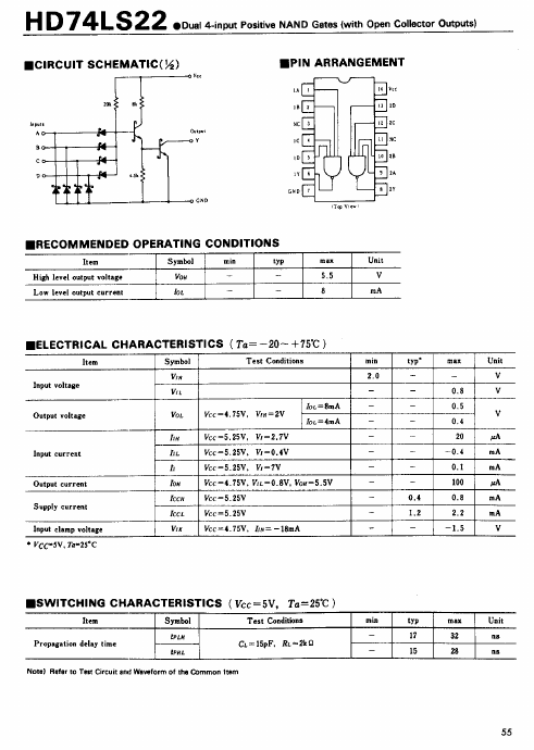 HD74LS22