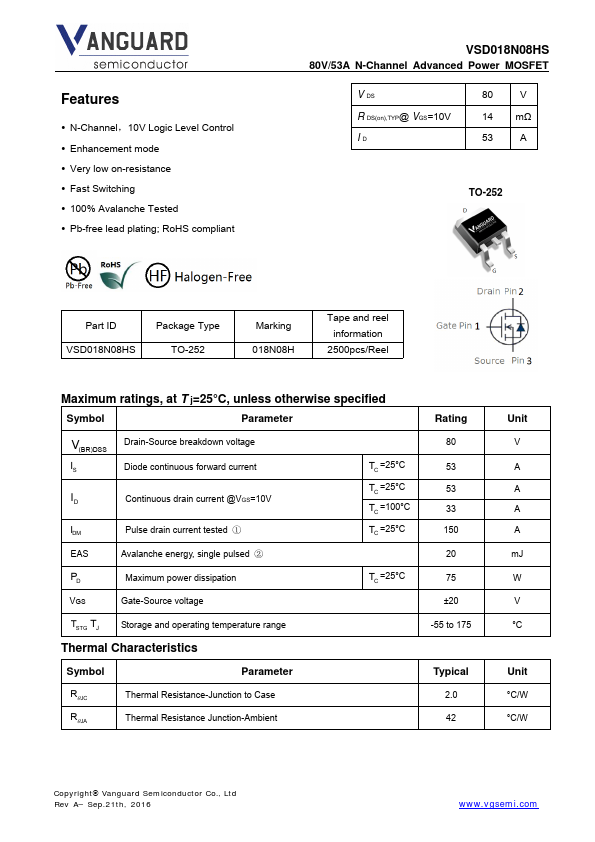 VSD018N08HS