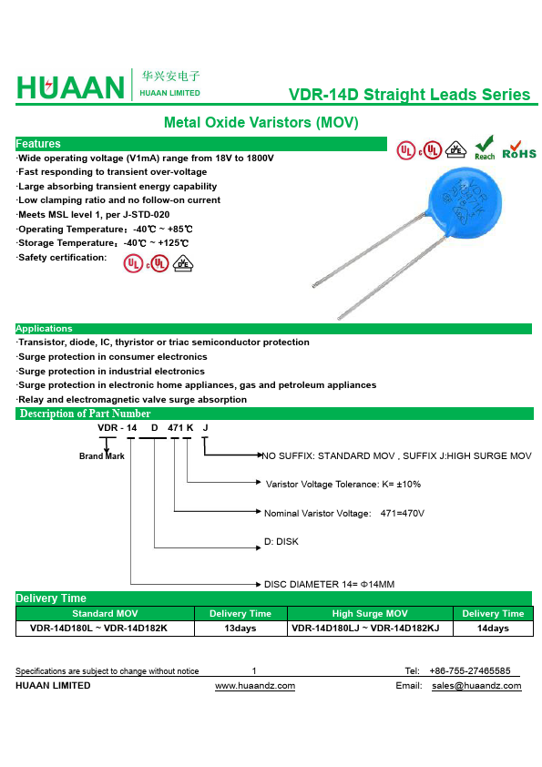 VDR-14D781K