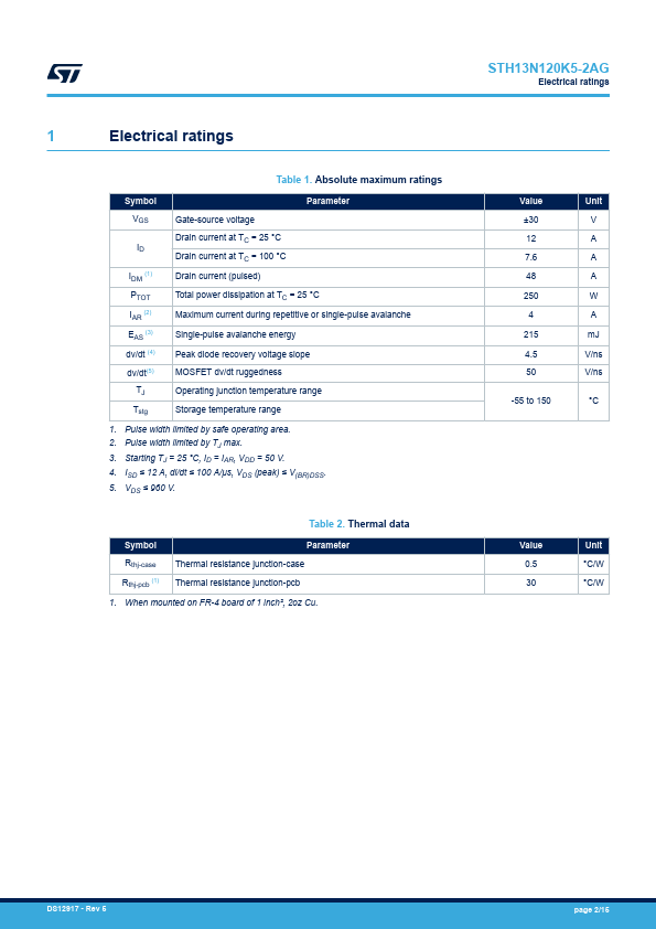 STH13N120K5-2AG