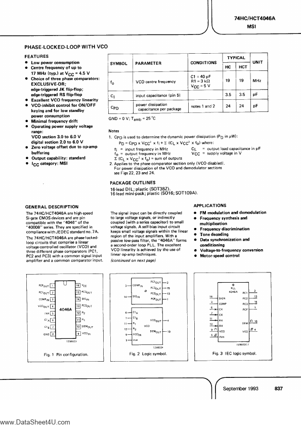 PC74HCT4046A