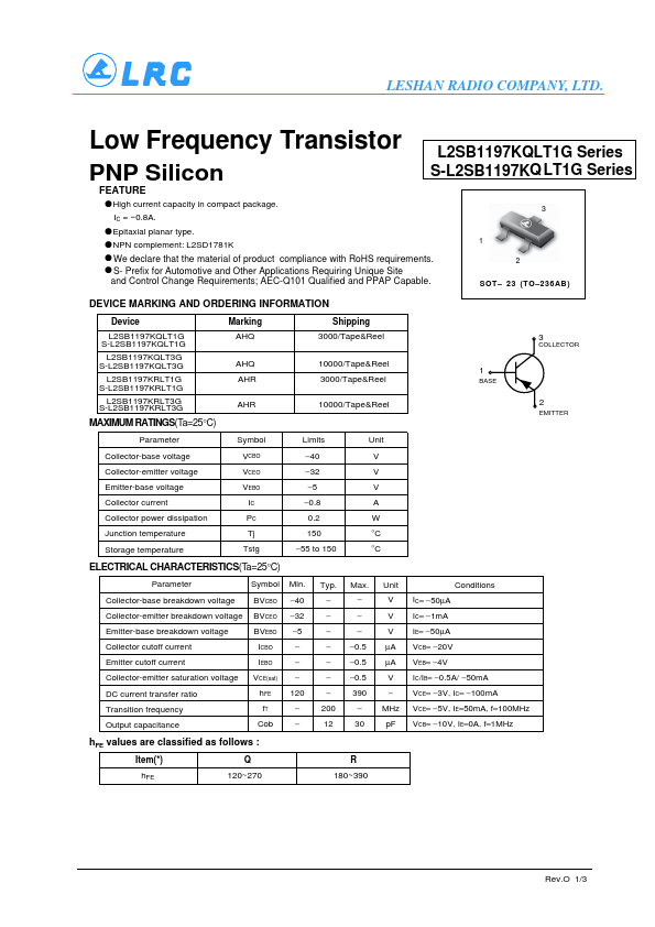 L2SB1197KQLT3G