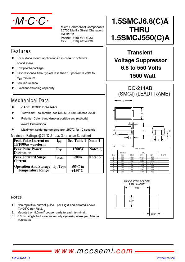 1.5SMCJ27A