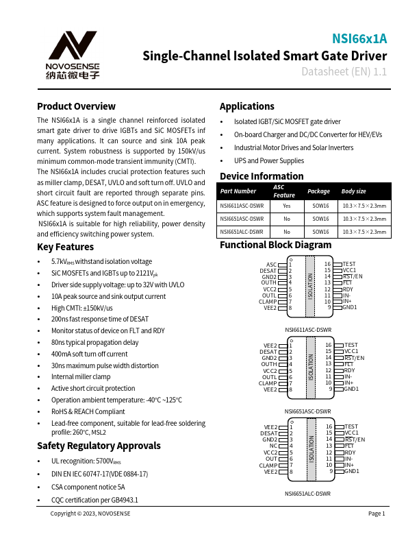 NSi6611ASC-DSWR