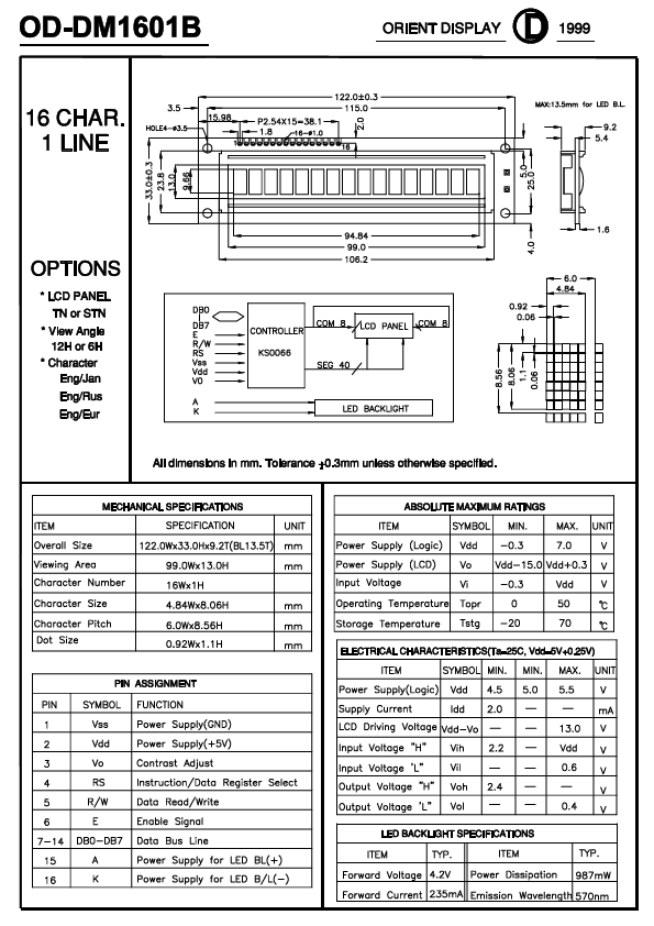 OD-DM1601B