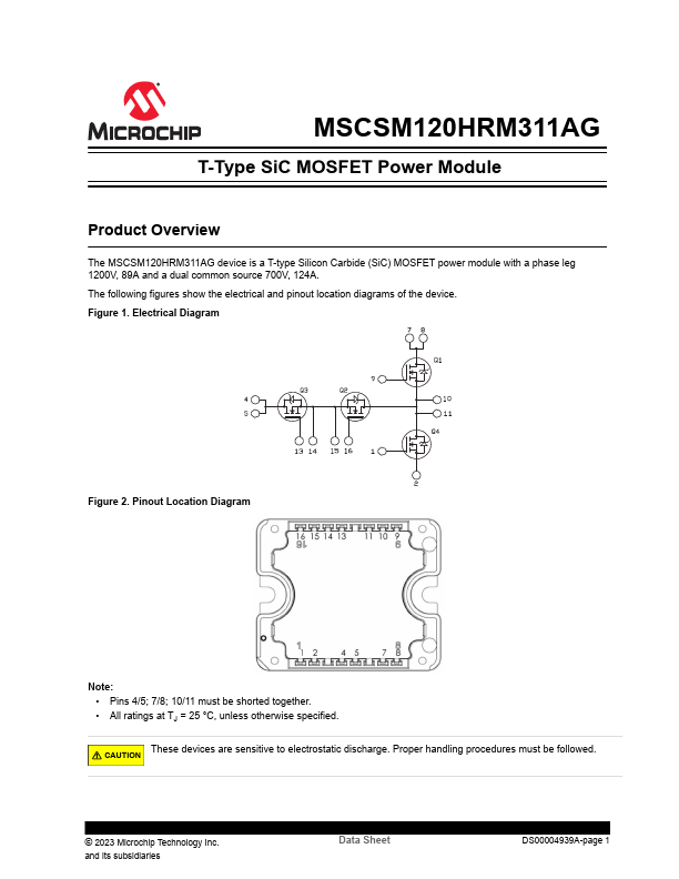 MSCSM120HRM311AG