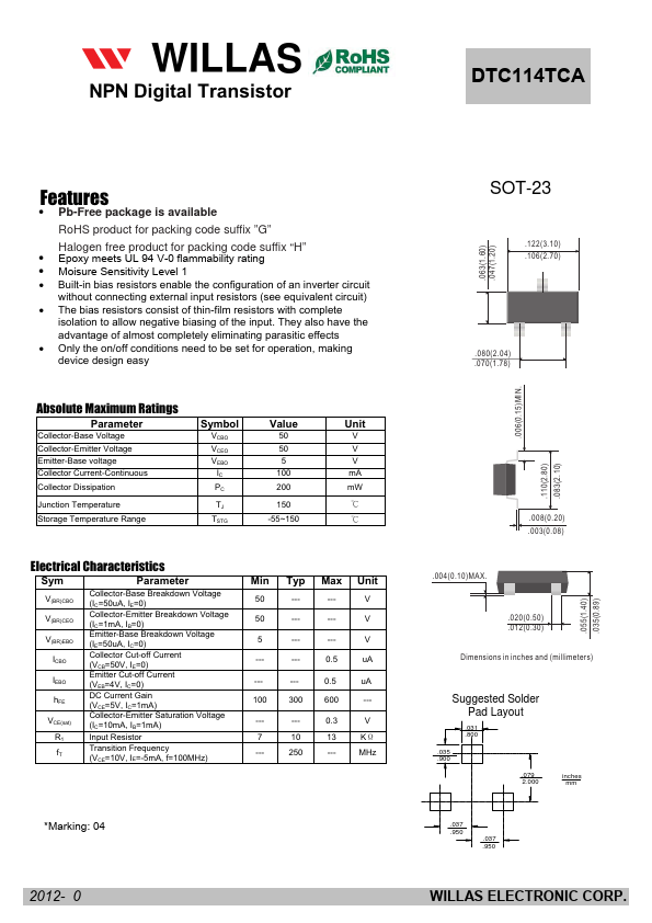 DTC114TCA