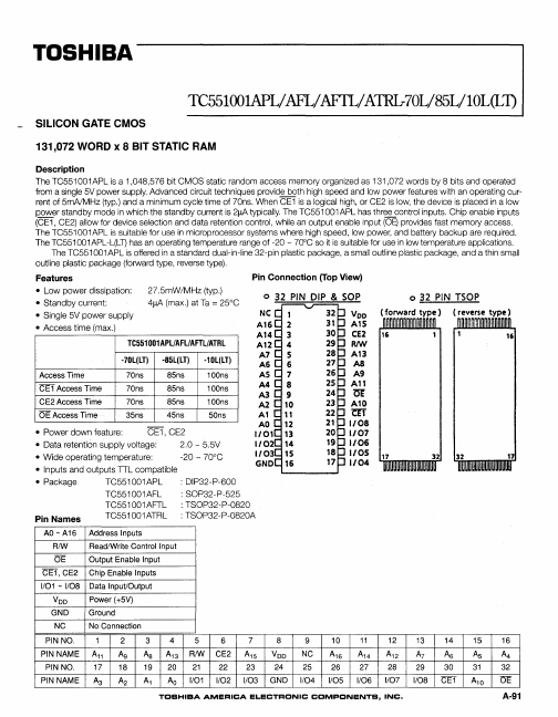 TC551001AFL-70L