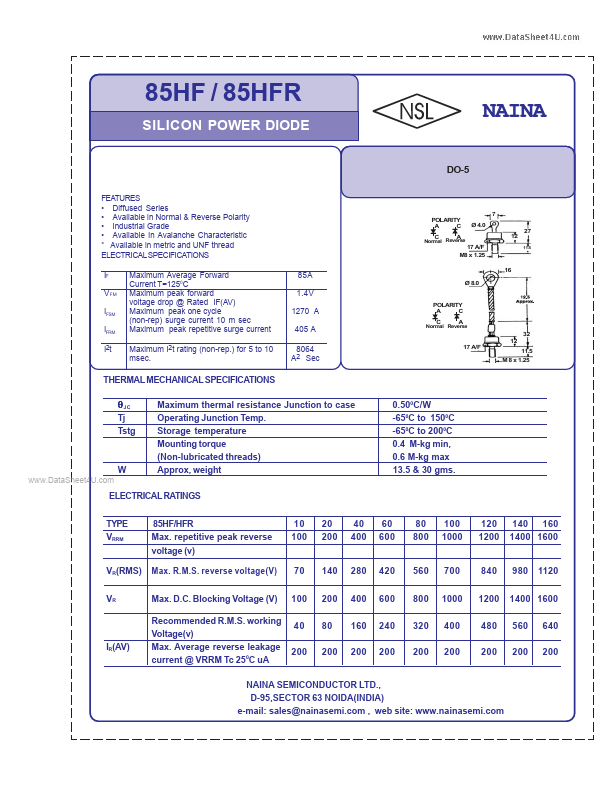 85HFR160M