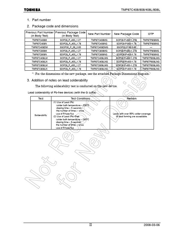 TMP87C408LNG