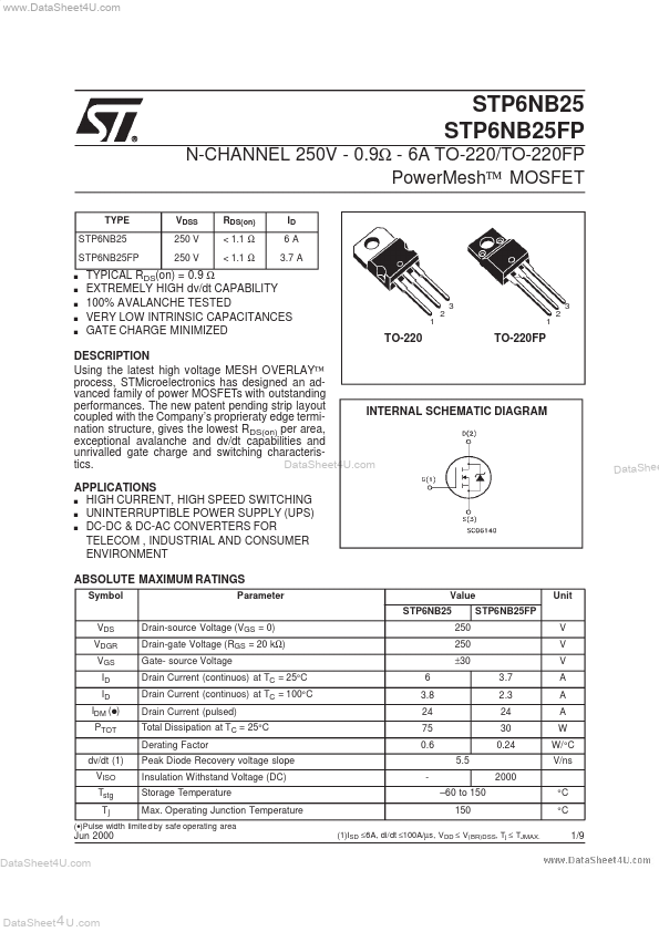 STP6NB25FP