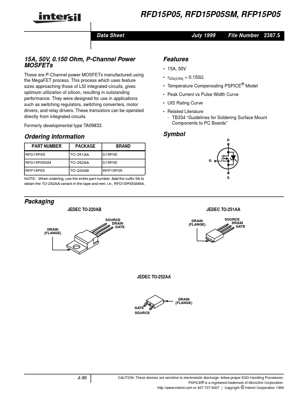 RFD15P05SM