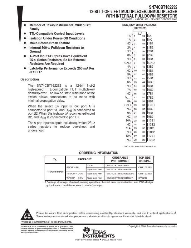 SN74CBT162292