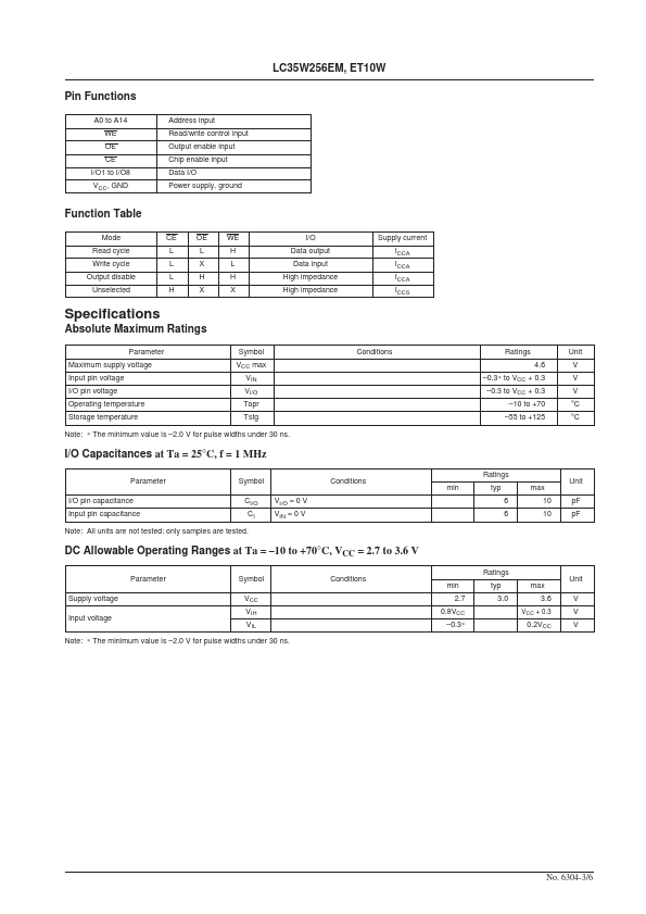 LC35W256ET-10W