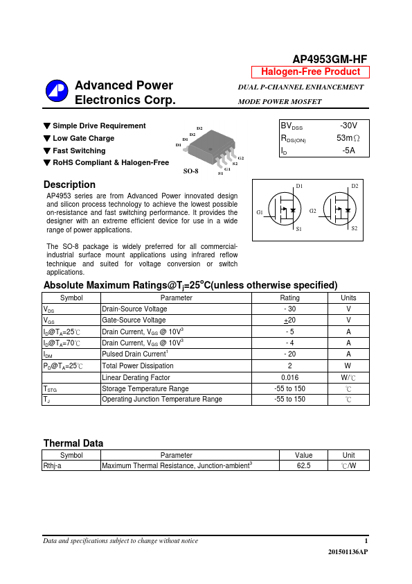 AP4953GM-HF