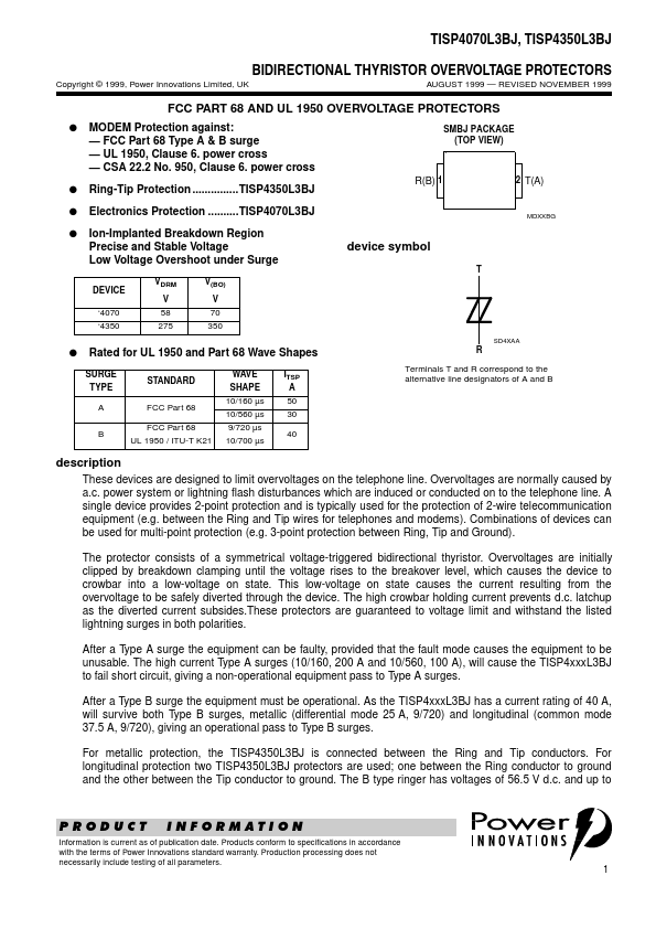 TISP4350L3BJ