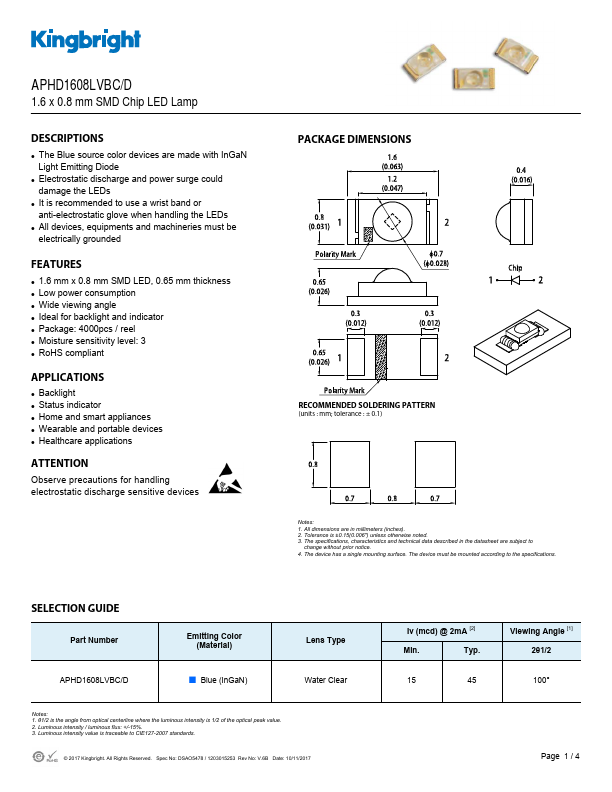 APHD1608LVBC-D