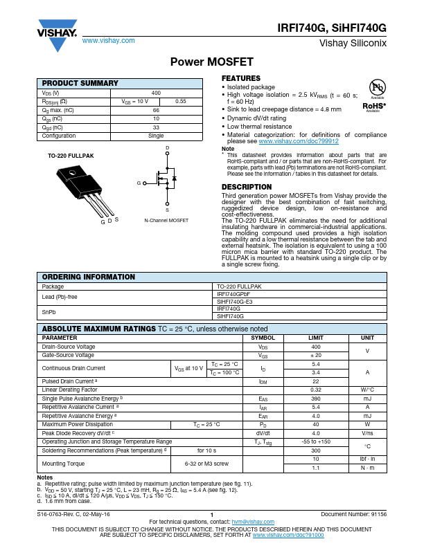 SiHFI740G