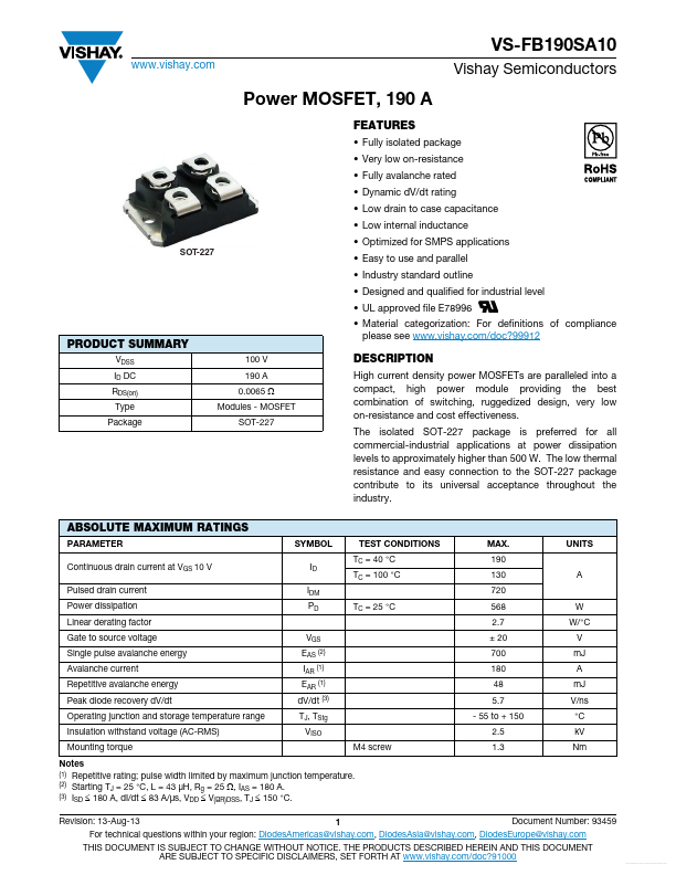 VS-FB190SA10