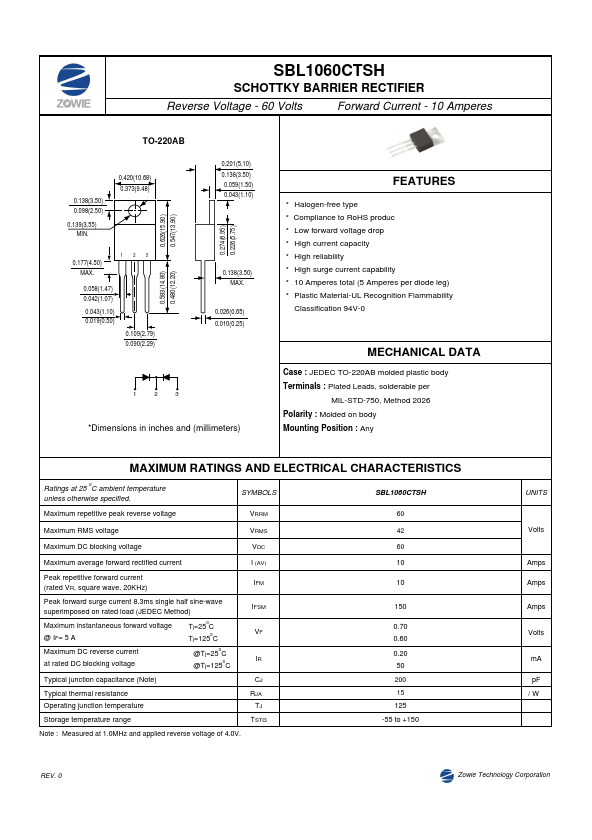 SBL1060CTSH