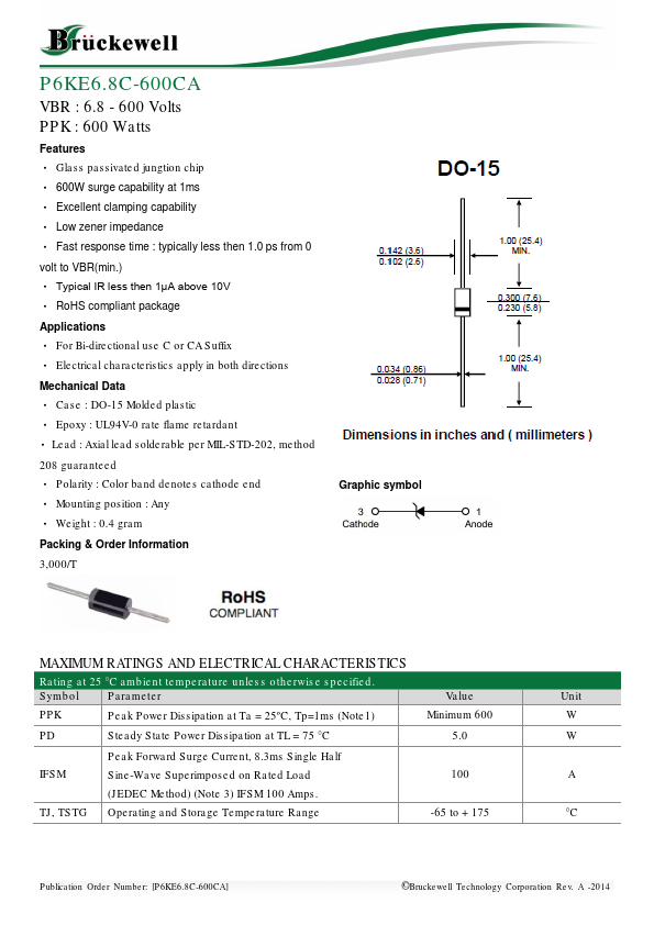 P6KE180CA