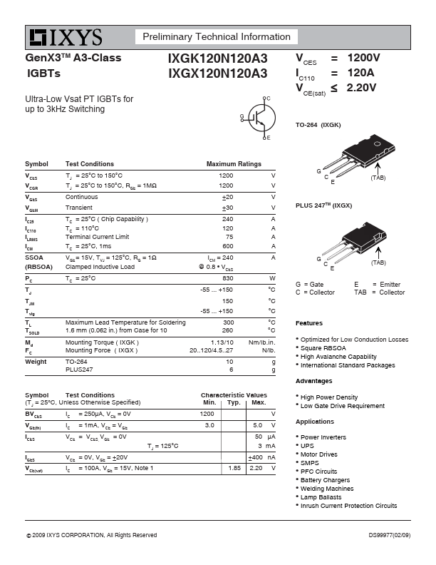 IXGK120N120A3