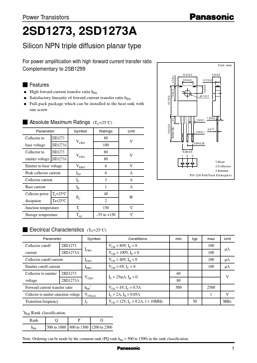 2SD1273A