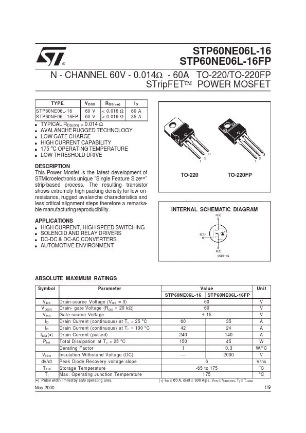 STP60NE06L-16