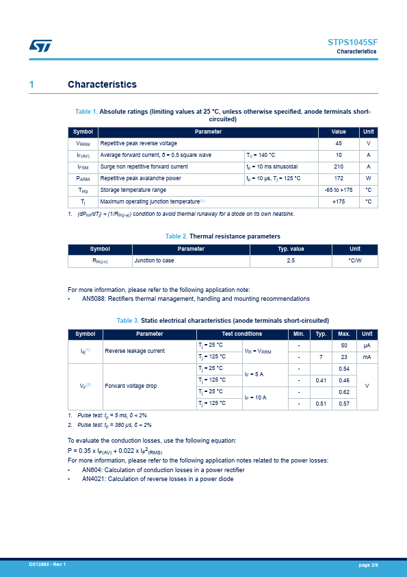 STPS1045SF