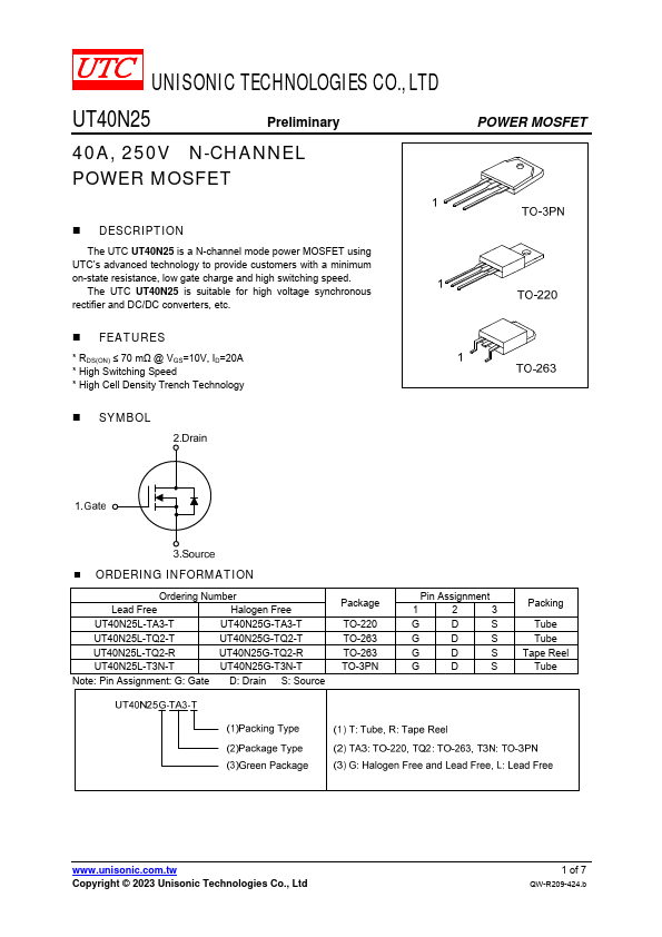 UT40N25