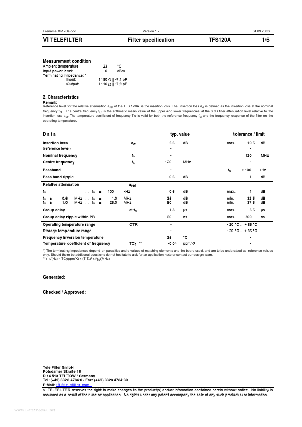 TFS120A