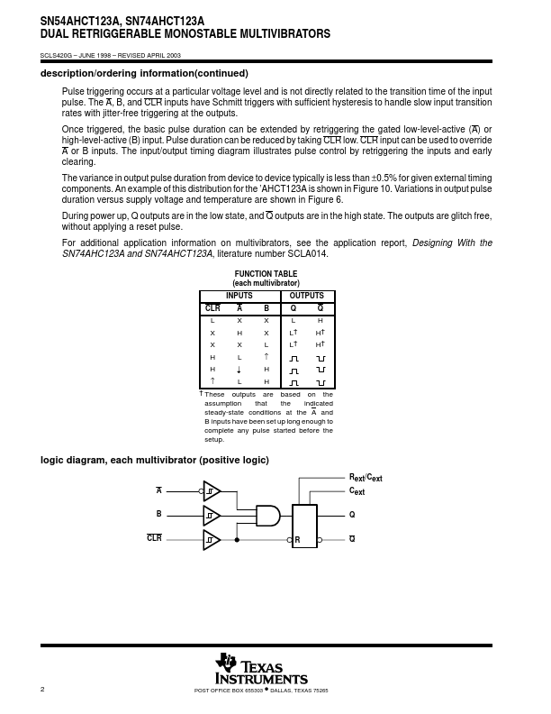 SN74AHCT123A