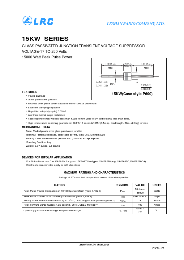 15KPA260CA