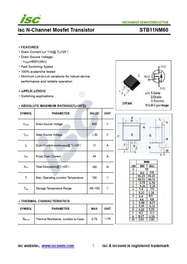 STB11NM60