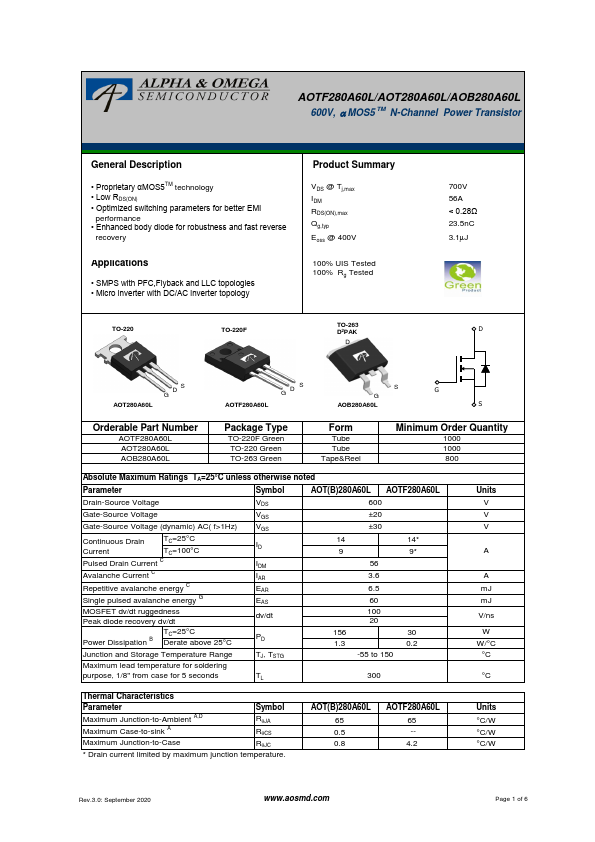 AOTF280A60L