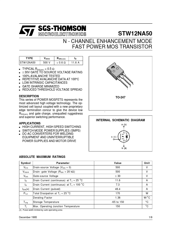 STW12NA50