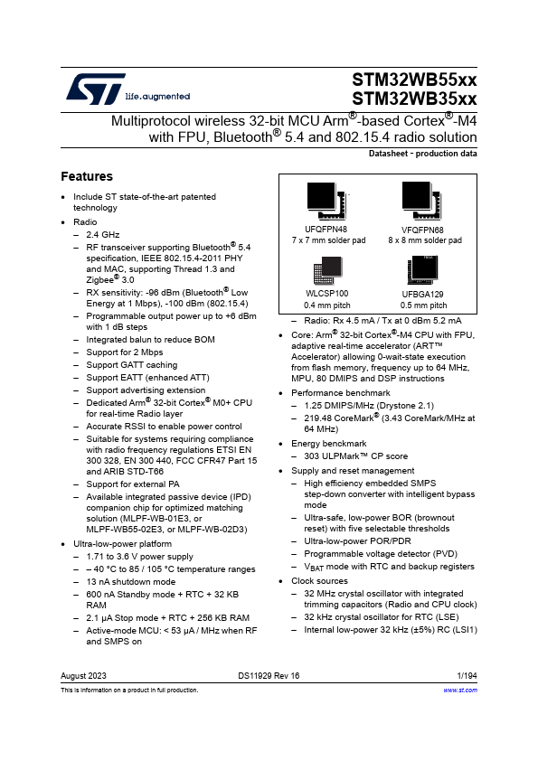 STM32WB55VG