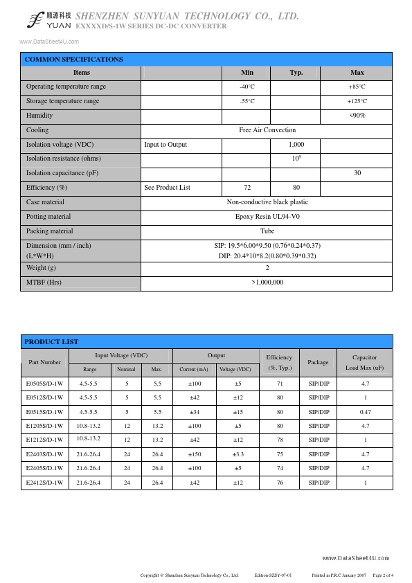 E1212S-1W