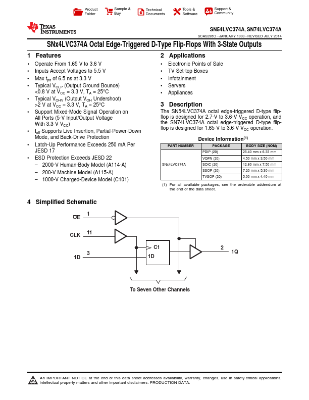 SN54LVC374A