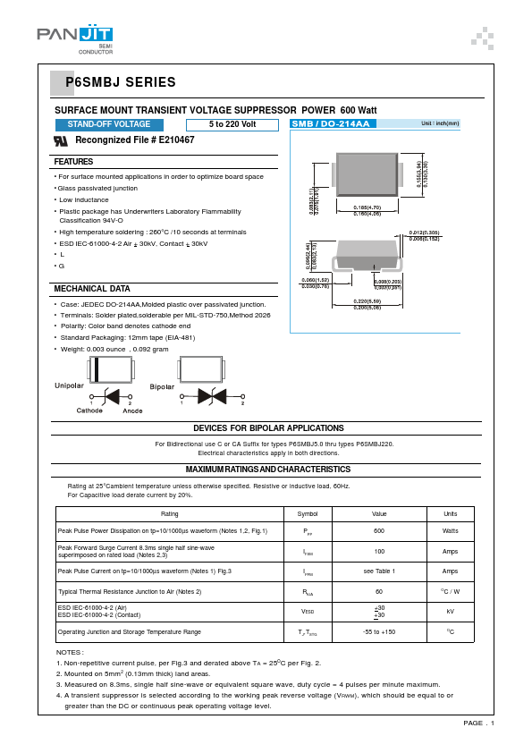 P6SMBJ16A