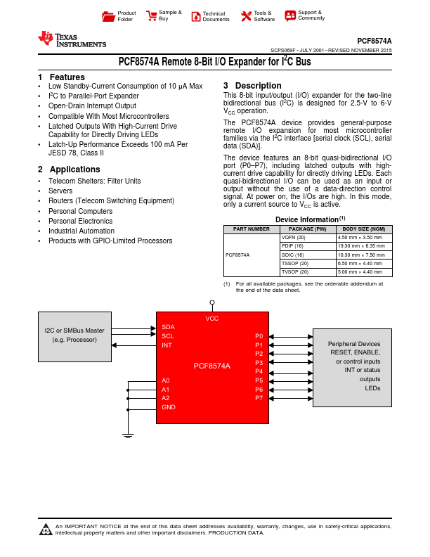 PCF8574A