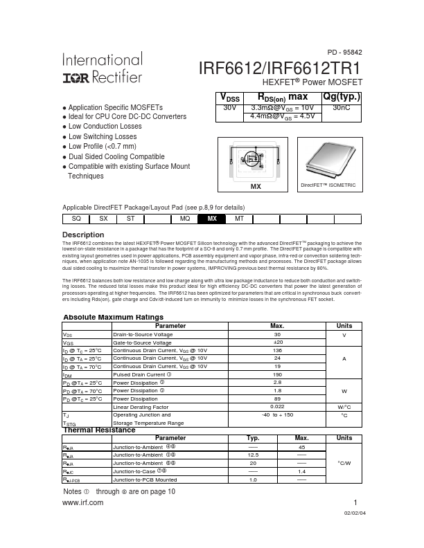 IRF6612TR1