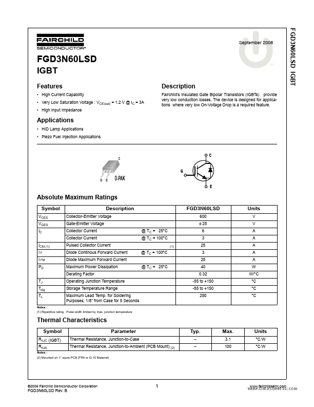 FGD3N60LSD