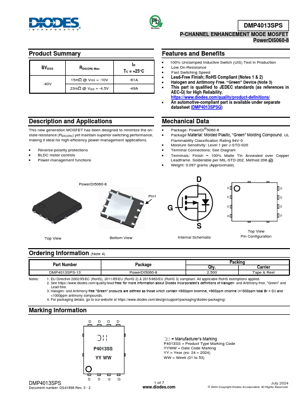 DMP4013SPS