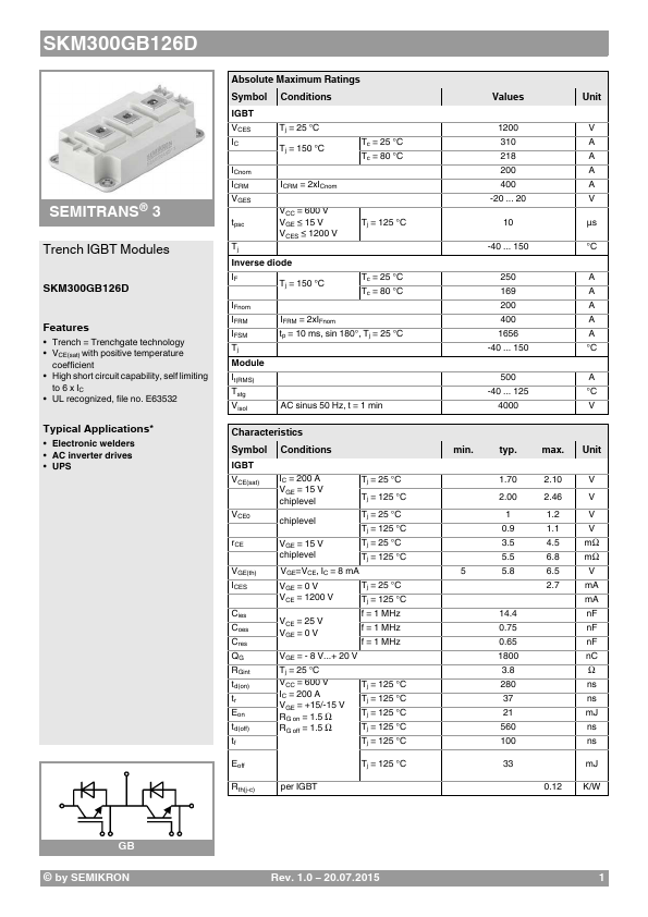 SKM300GB126D