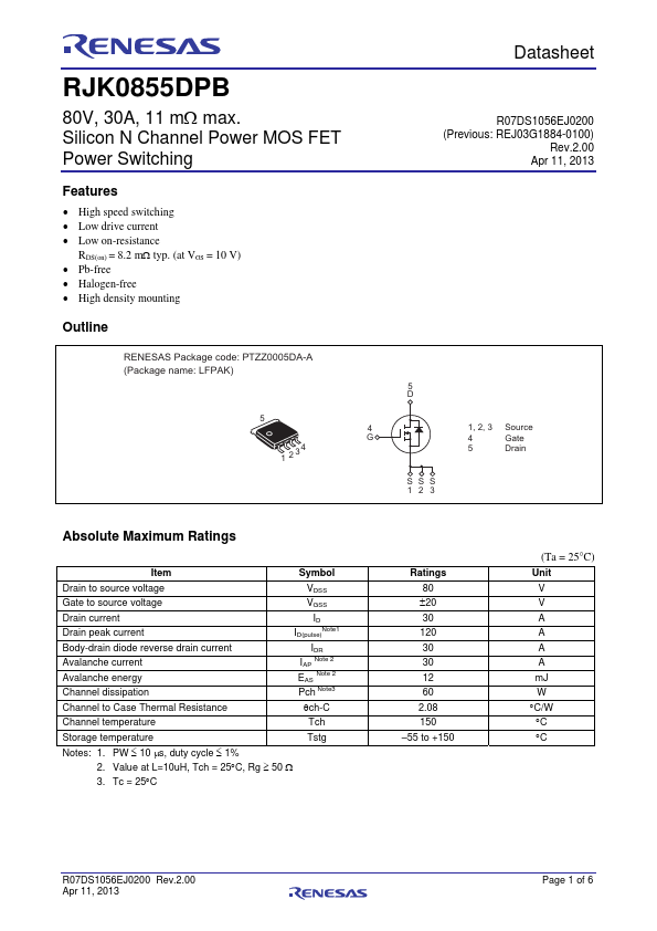 RJK0855DPB