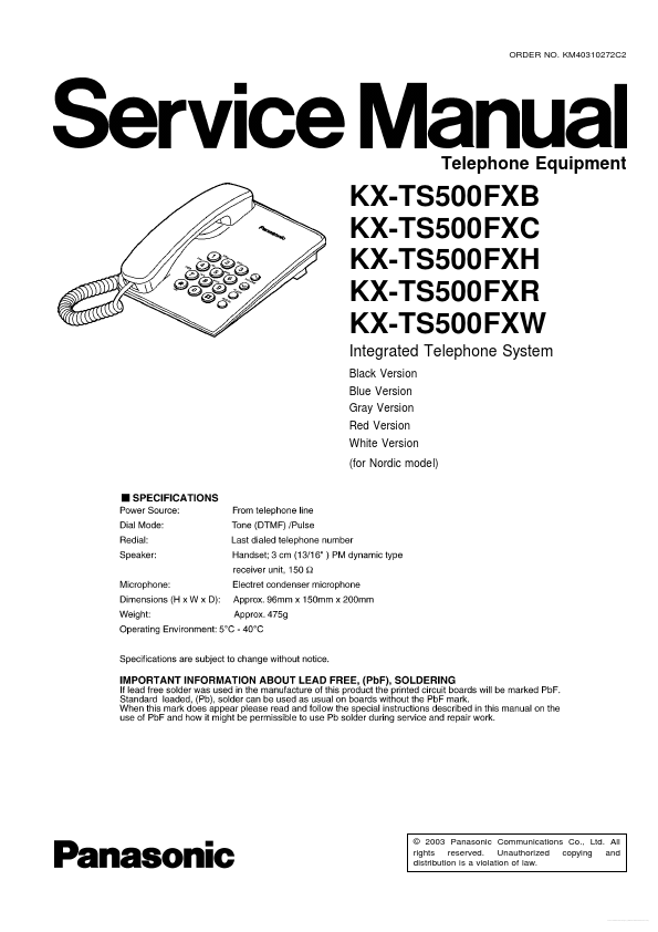 KX-TS500FXH