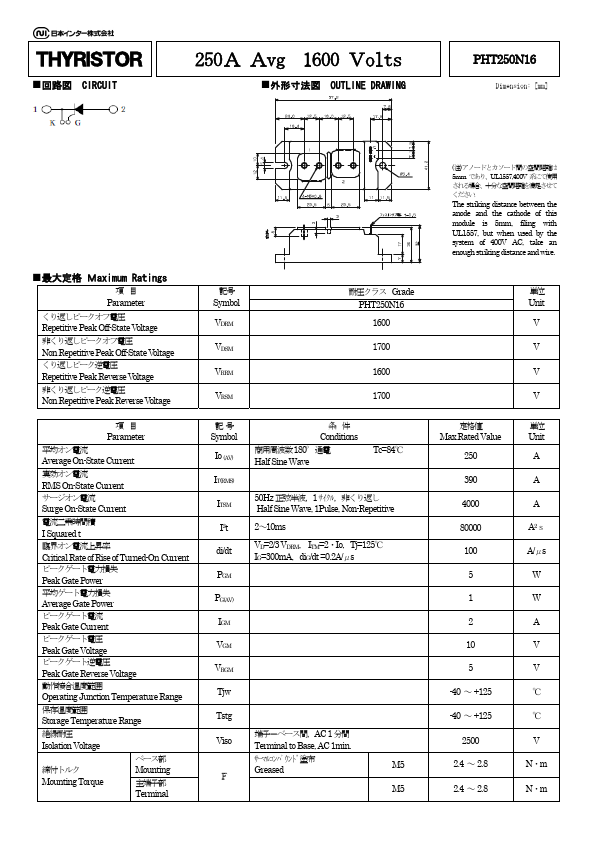 PHT250N16